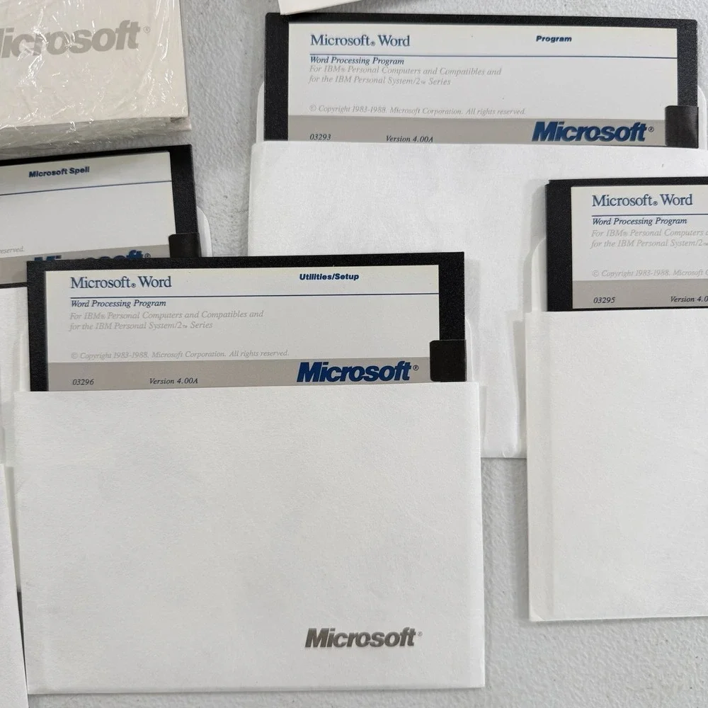 NEW‎ Microsoft Word Version 4.0 Software for IBM PC 5.25